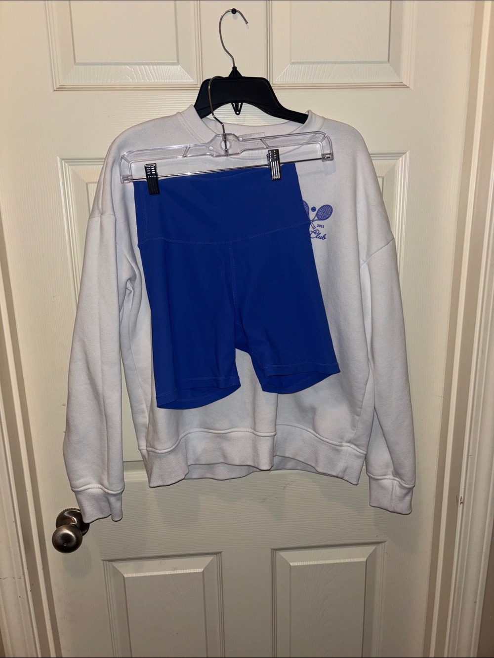 High-Waist Active Bike Shorts - Royal Blue